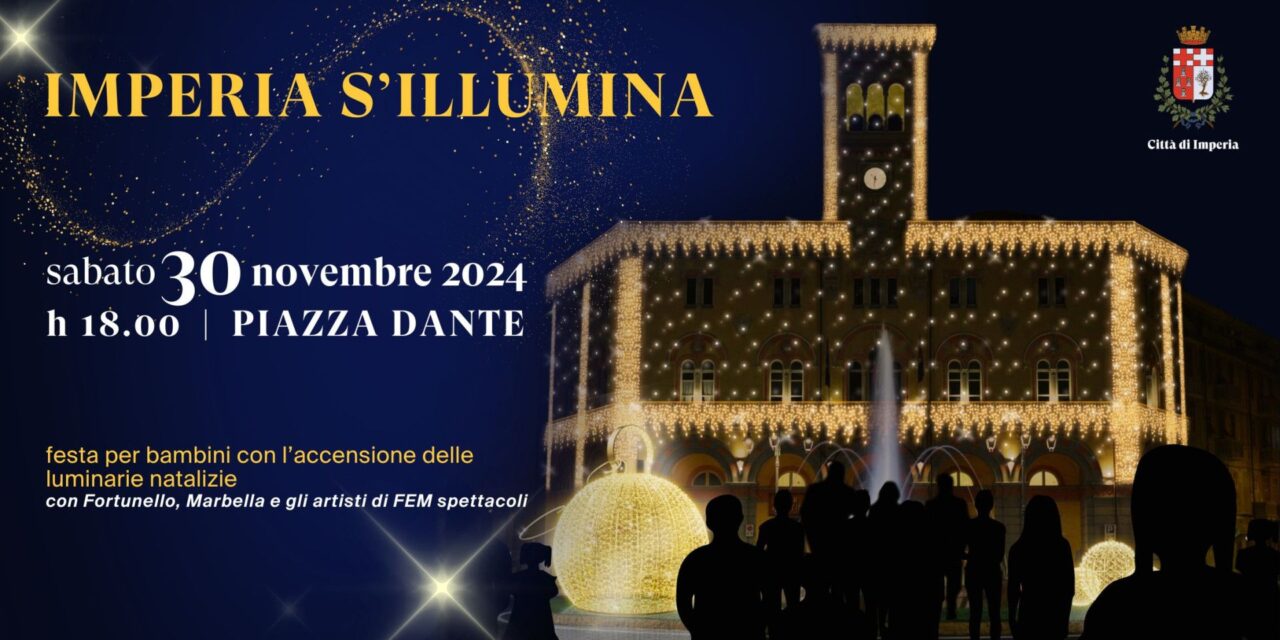 Imperia s’illumina: sabato 30 novembre parte la magia del Natale