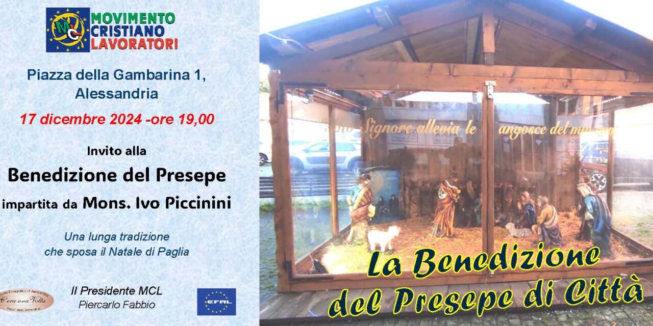Ad Alessandria il presepe storico del Movimento Cristano dei Lavoratori