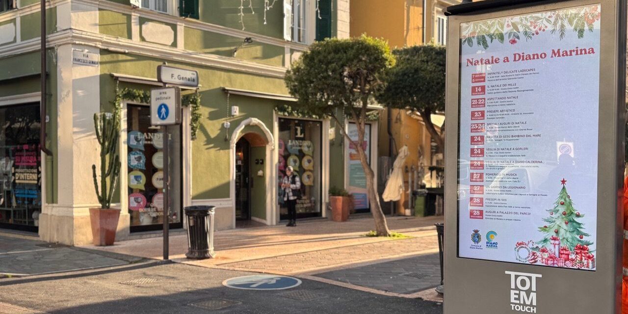 Diano Marina informa abitanti e turisti anche con due totem multimediali in piazza del Comune