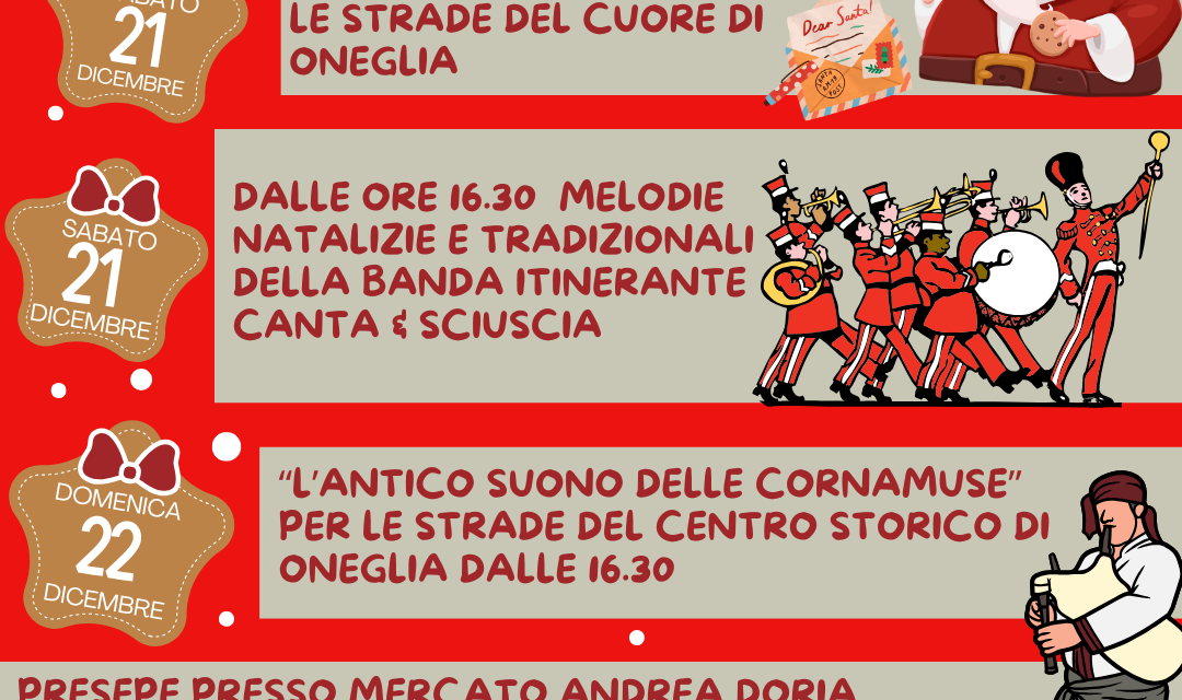 Imperia, il Natale illumina Oneglia: tre giorni di eventi e magia 