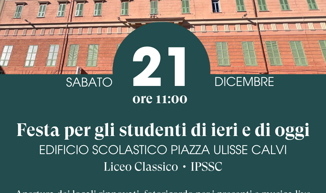 Imperia, Edificio Scolastico P. Ulisse Calvi: Festa di apertura dei nuovi locali con gli studenti di ieri e di oggi