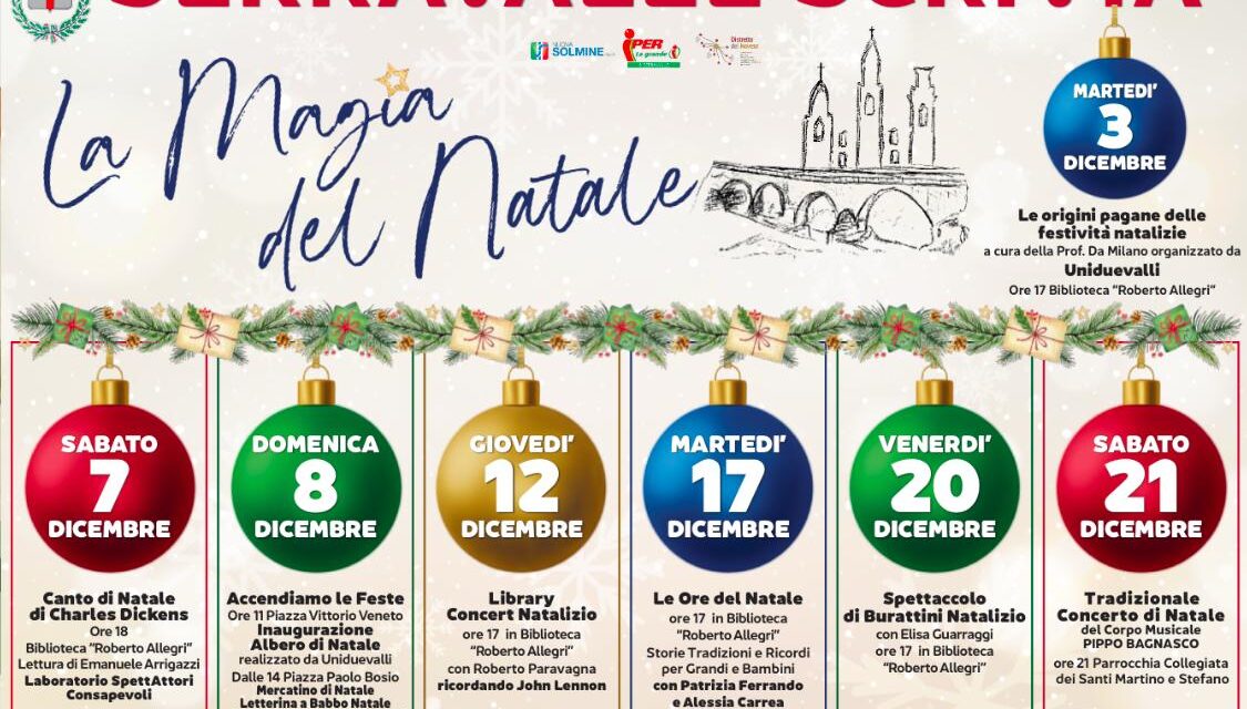 Serravalle Scrivia: un dicembre ricchissimo di eventi porta la Magia del Natale in città!
