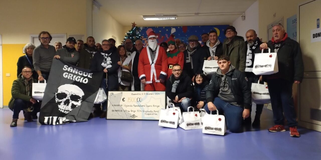 I doni dei tifosi dell’Alessandria all’ospedale Infantile 