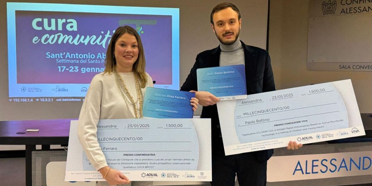 Alessandria, Elisa Ferraro e Paolo Bottino si aggiudicano i Premi della Ricerca 2025 