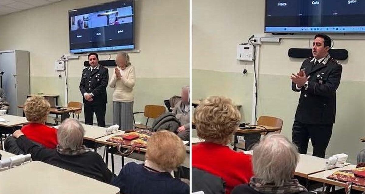 I Carabinieri di Tortona in cattedra col Maggiore Bellotti all’Università della Terza Età sul tema delle truffe