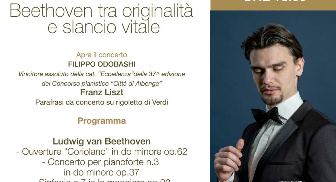 Filippo Odobashi suonerà con l’orchestra sinfonica di Sanremo