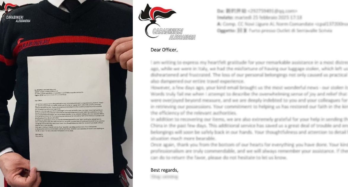 Derubati a Serravalle sono costretti a rientrare in Cina senza bagagli. I Carabinieri arrestano i ladri e recuperano la refurtiva