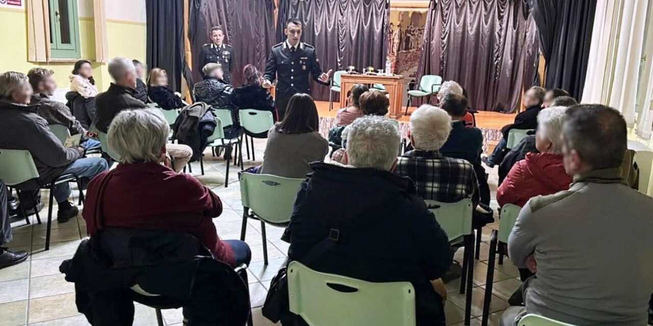 Truffe alle fasce deboli: i Carabinieri incontrano la cittadinanza a Rivarone