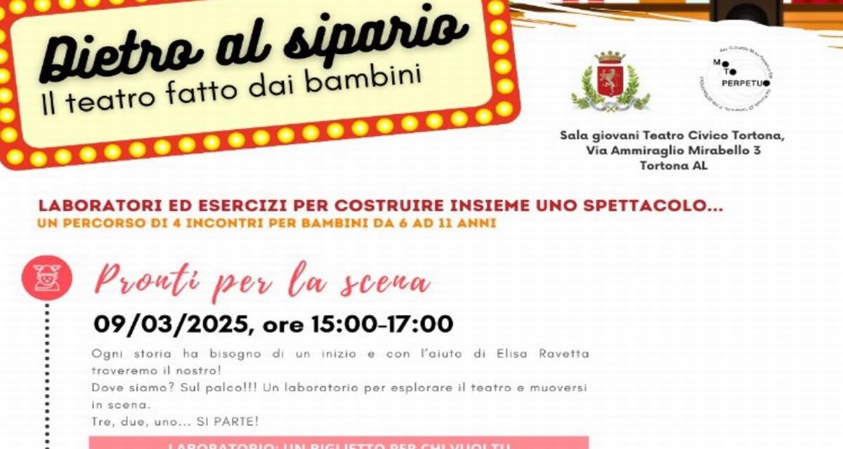 I bambini di Tortona tornano protagonisti di “Dietro il sipario”