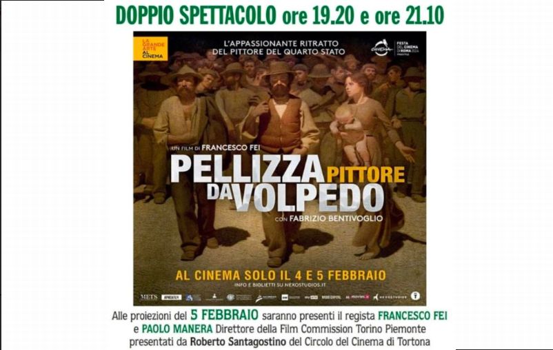Il regista Francesco Fei mercoledì a Tortona per il film su Pellizza da Volpedo al Megaplex di Tortona