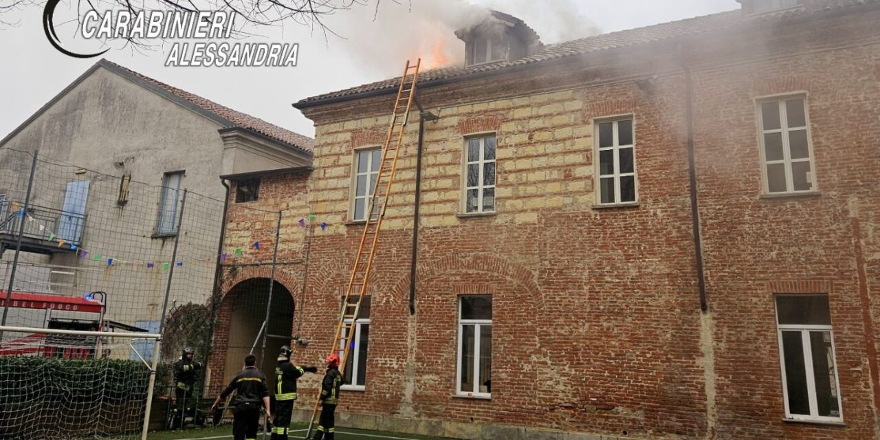 A Casale Monferrato incendio all’oratorio San Filippo