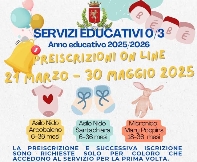 A Tortona aperte le iscrizioni al servizio educativo Asili Nido e Micronido.