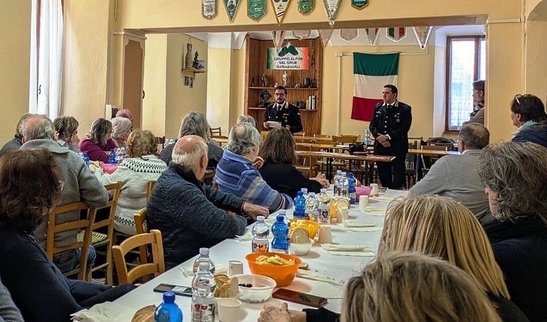 I consigli dei Carabinieri agli abitanti di Garbagna