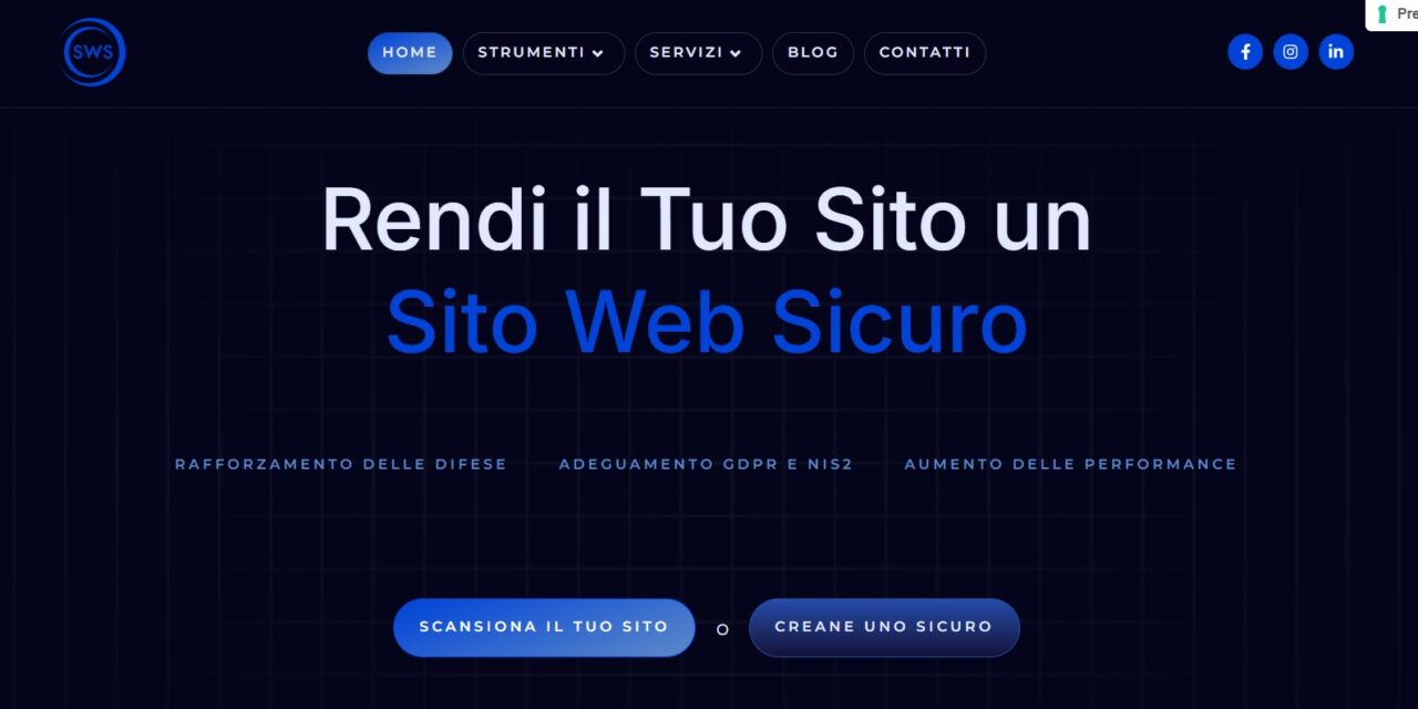 Nasce SitoWebSicuro.com: la prima piattaforma di hosting con cybersicurezza integrata per PMI
