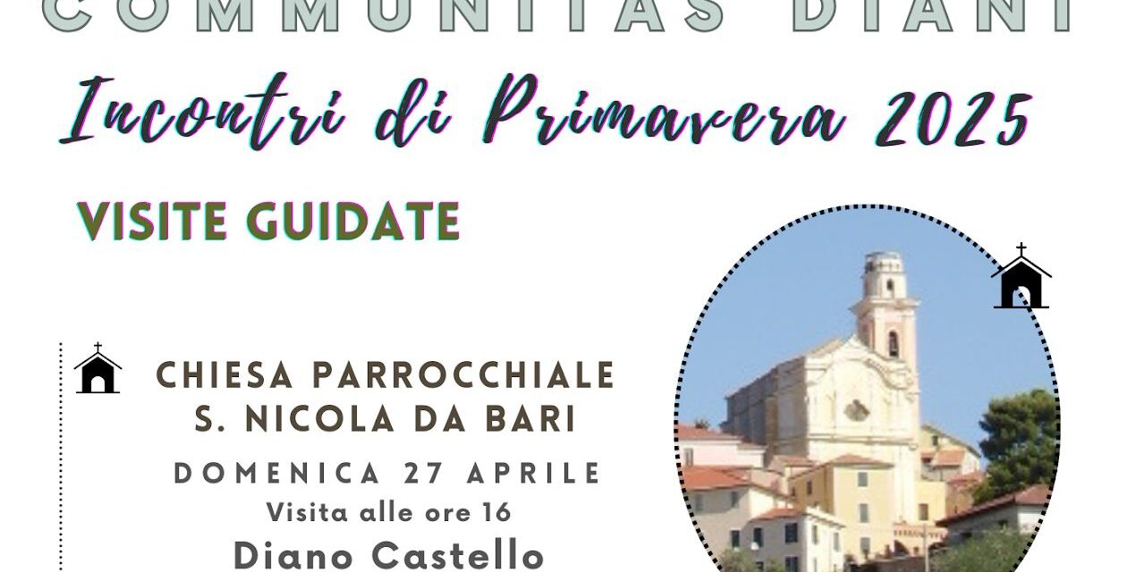 Domenica prendono il via gli “Incontri di Primavera” della Communitas Diani a Diano Castello