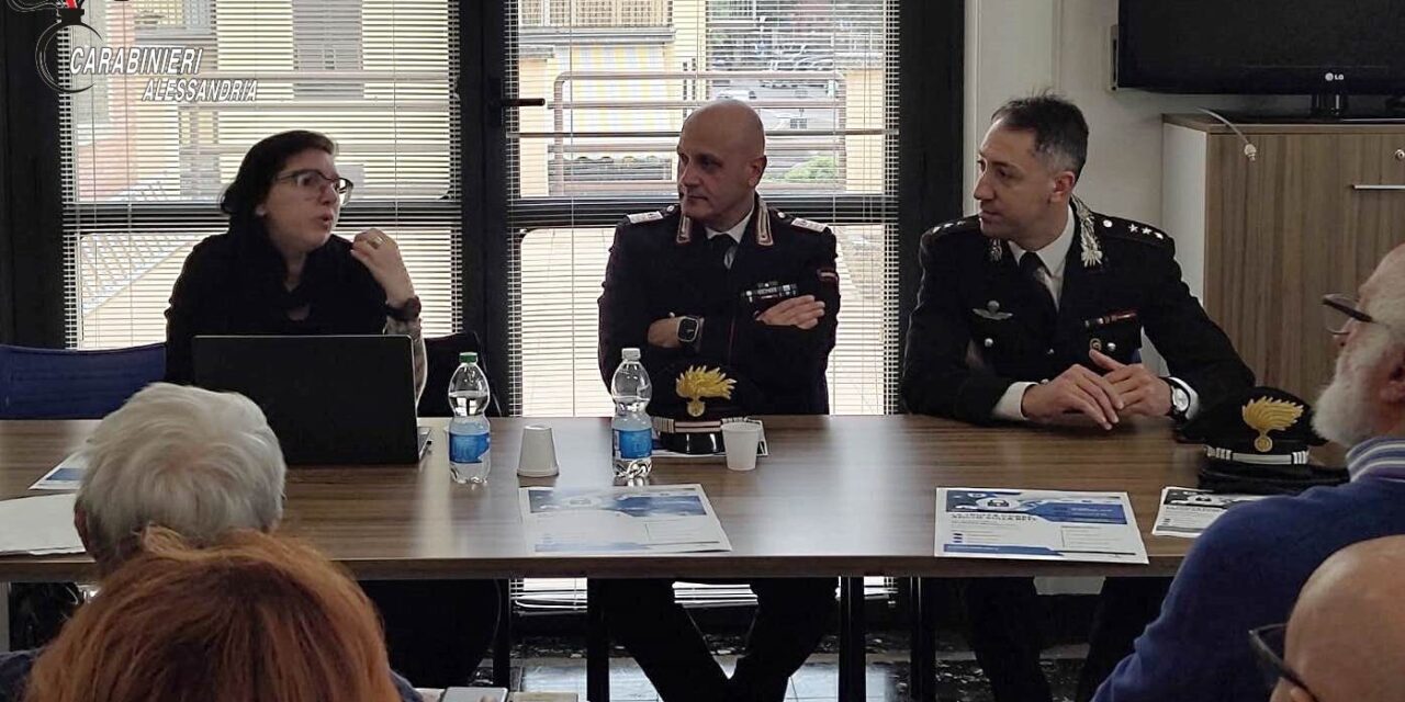 Truffe agli anziani: a Novi Ligure incontro informativo con i Carabinieri per la prevenzione e la sicurezza dei più vulnerabili