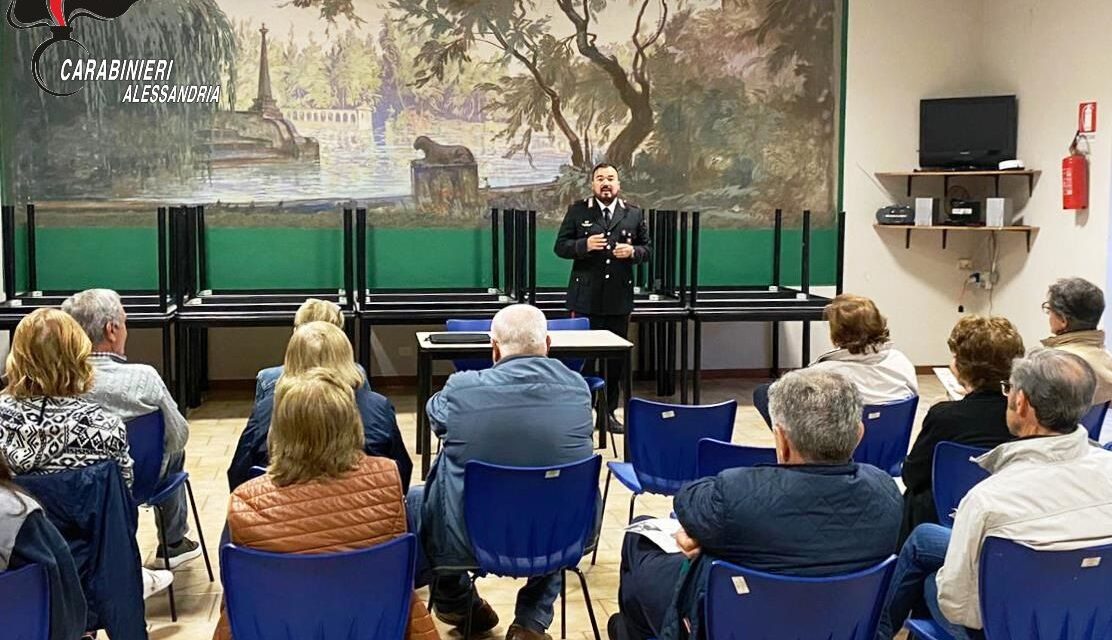 A Castellar Guidobono I Carabinieri incontrano la cittadinanza per capire come prevenire truffe e furti