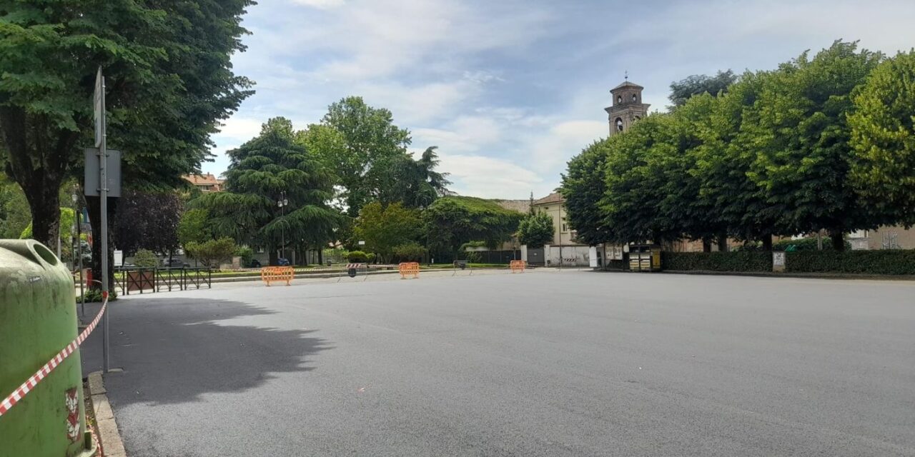 Riasfaltata Piazza Martiri della Libertà a Pontecurone