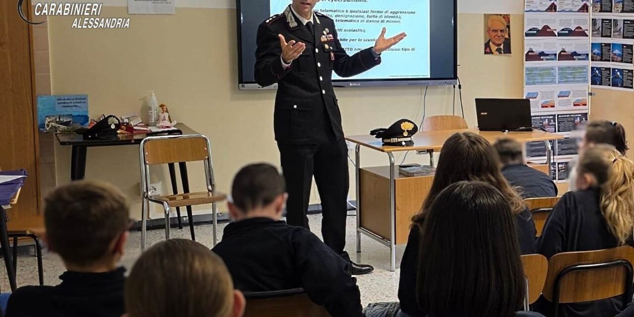 I Carabinieri di Casale incontrano gli studenti per creare maggiore informazione e consapevolezza.
