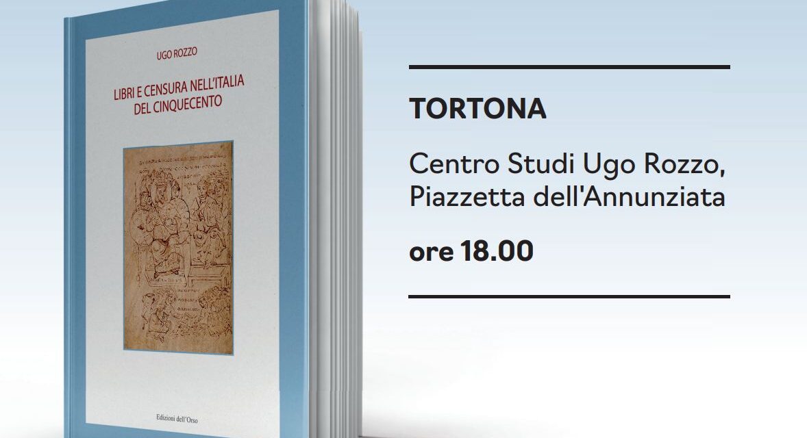 Mercoledì a Tortona si presenta il volume di Ugo Rozzo