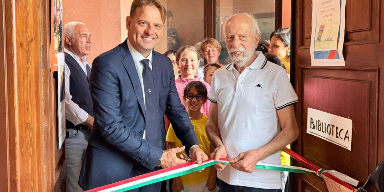 L’assessore regionale Scajola a Perinaldo per l’inaugurazione dell’erbario della scuola Cassino