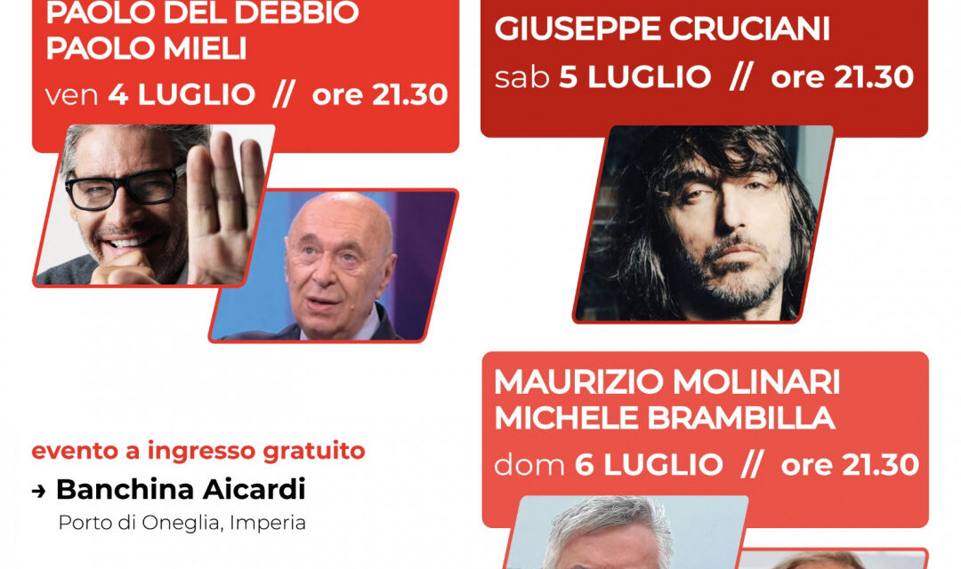 Tornano gli Incontri a Imperia: tre serate di politica, informazione e confronto con i protagonisti del giornalismo italiano