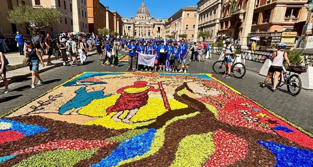 Gli Amici dell’Infiorata di Diano Marina all’Infiorata storica di Roma: dal Golfo dianese, un messaggio di pace e fede