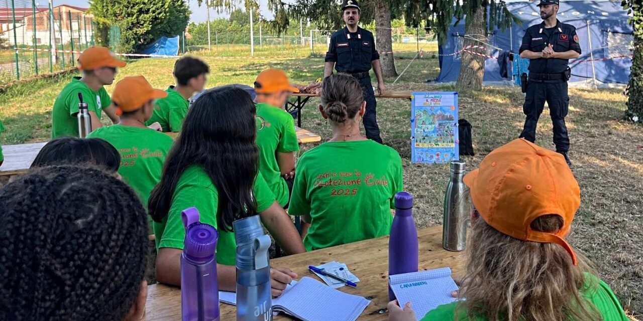 “Anch’io sono la protezione civile” – I Carabinieri fra i formatori dei giovani a Felizzano