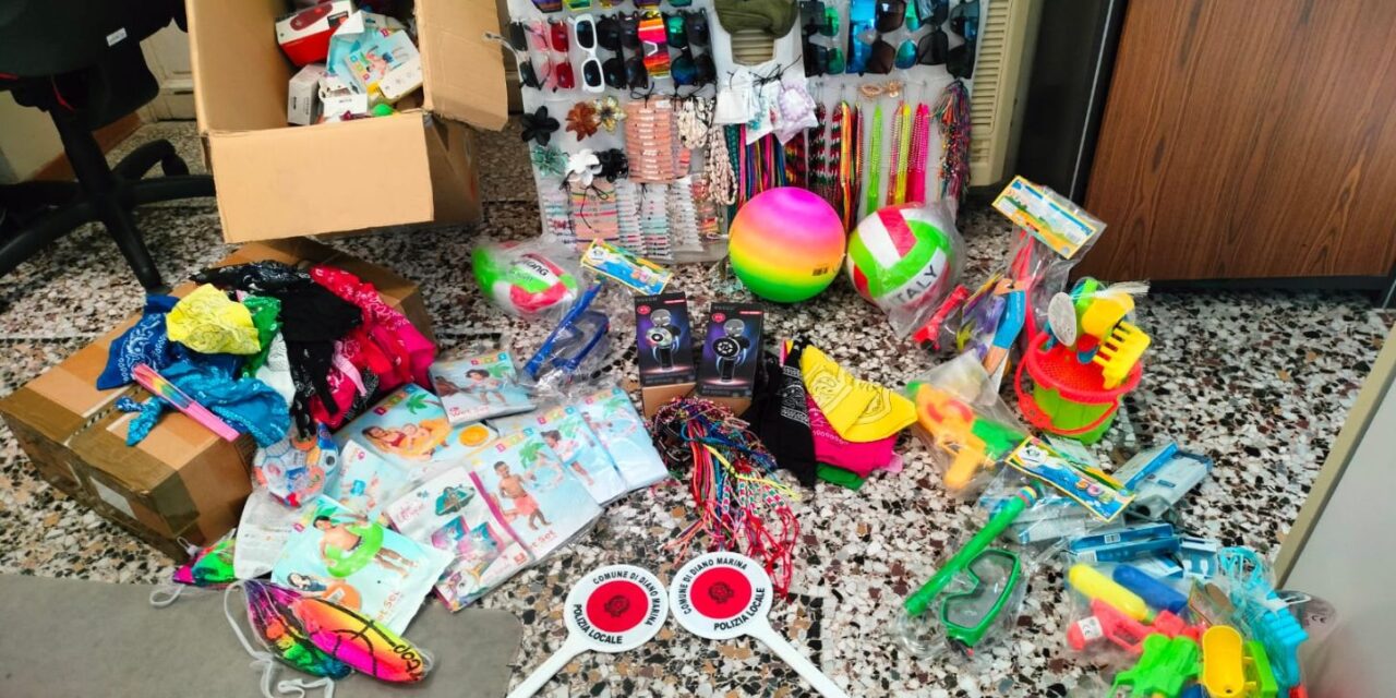 Controlli contro il commercio abusivo a Diano Marina: sequestrati oltre 1000 articoli