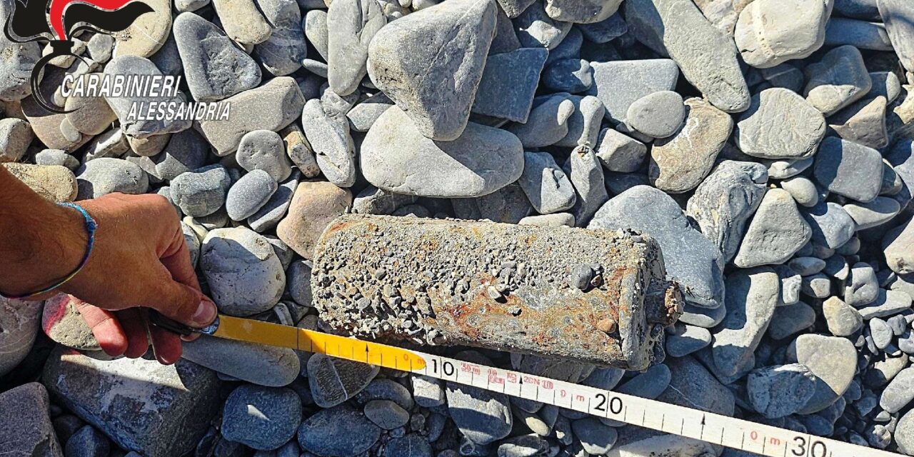 Residuato bellico recuperato dai Carabinieri con gli artificieri dell’Esercito a Borghetto Borbera