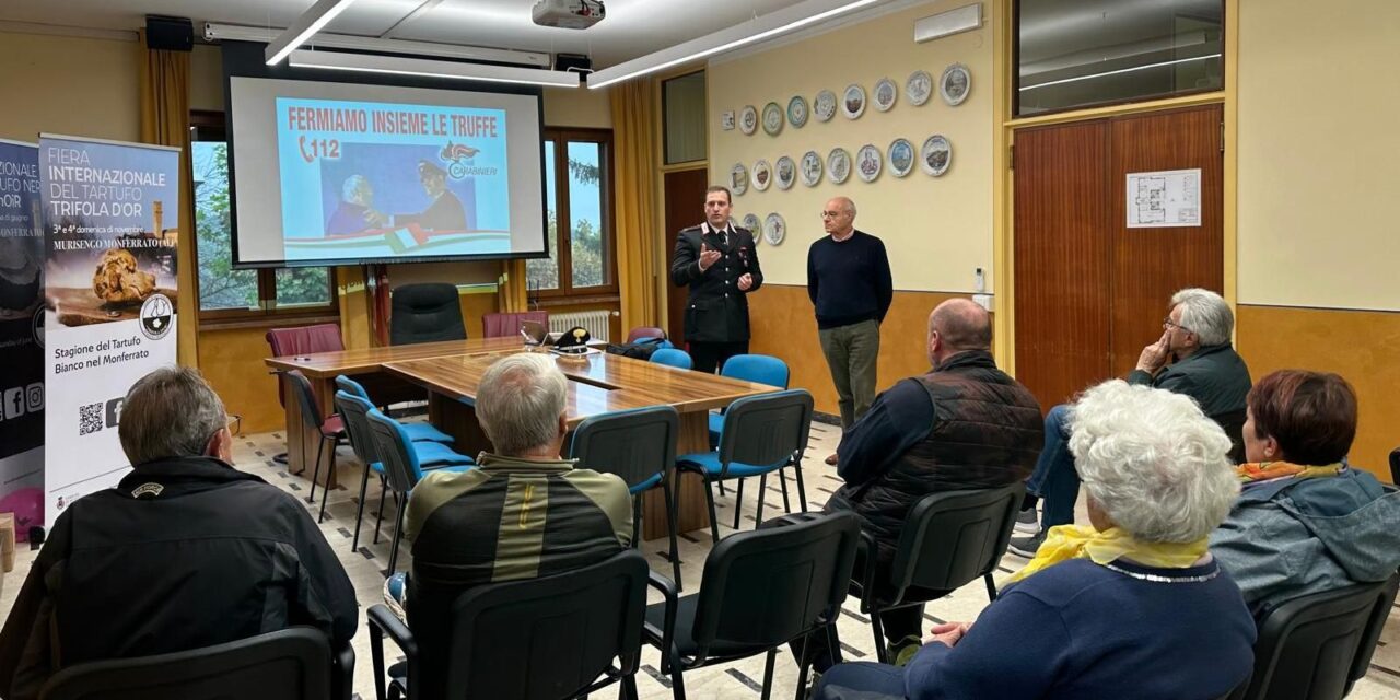 Truffe in danno degli anziani: i Carabinieri di Murisengo incontrano la cittadinanza.