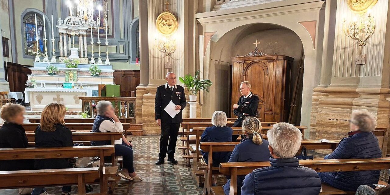 La parrocchia di Villalvernia ha ospitato i Carabinieri per un incontro  sul tema delle truffe agli anziani