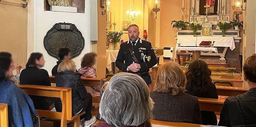 Festa Patronale a Monleale: i Carabinieri in chiesa per un incontro informativo con i fedeli sul tema delle truffe.
