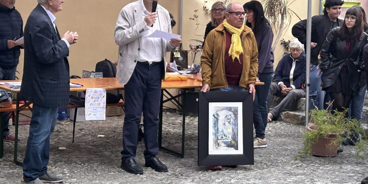 Giorgio Bracco di Imperia vince il “Pennello d’oro” a Cervo. Tutti premiati