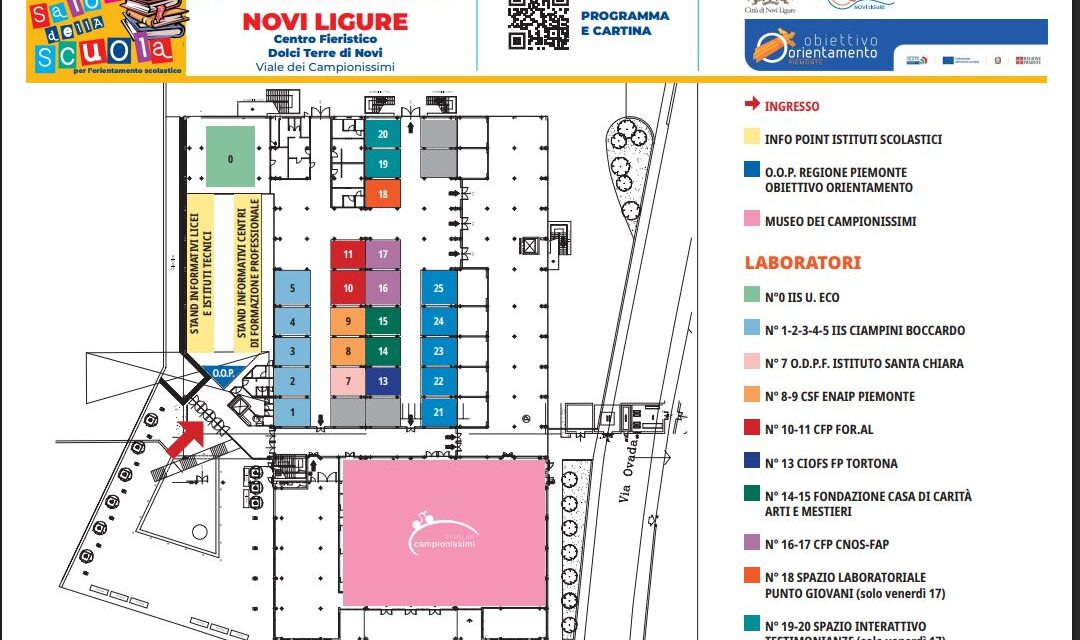 A Novi Ligure la torna il Salone della Scuola il 17 e 18 ottobre