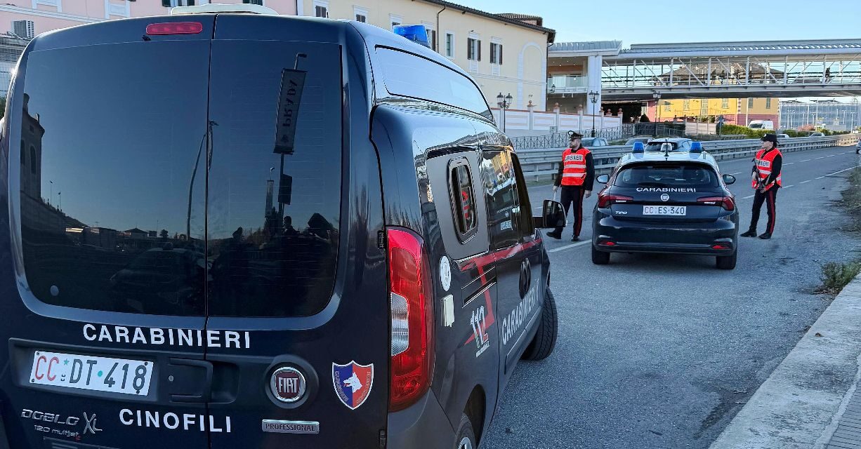 Controlli ad ampio raggio dei Carabinieri di Novi Ligure col supporto del Nucleo Cinofili di Torino.