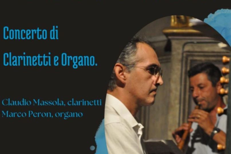 Venerdì ad Alessandria un bel concerto del duo Claudio Massola (clarinetti) e Marco Peron ( organo)