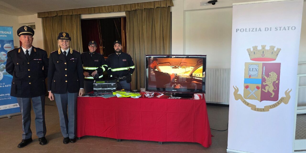 La Polizia di Stato a Novi Ligure in occasione della Giornata Mondiale del ricordo delle vittime della strada.