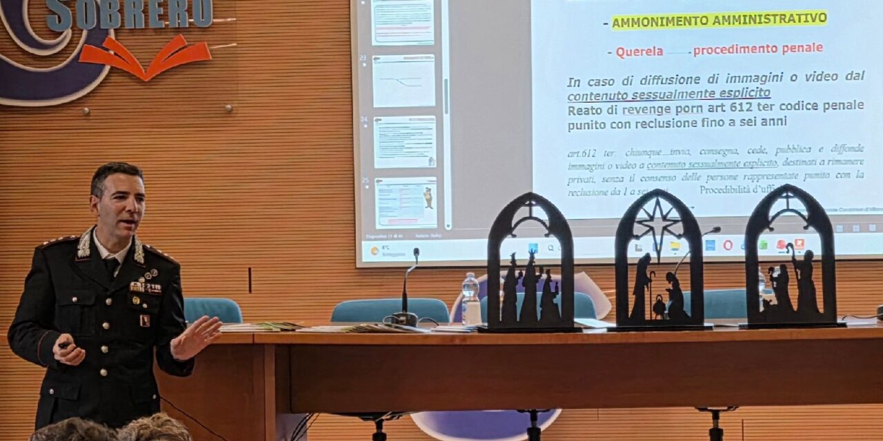 I Carabinieri incontrano gli studenti dell’Istituto “Sobrero” di Casale per accompagnarli a riflettere sui temi della legalità.