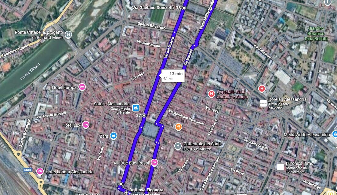 Ad Alessandria navetta natalizia gratuita in centro città fino a fine anno