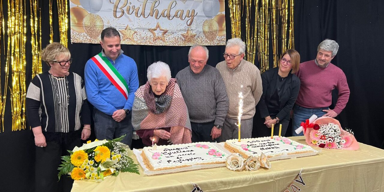 A Vado Ligure compie 100 anni Giuliana Toso: anche sindaco e vice la festeggiano
