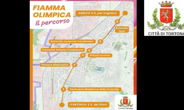 Venerdì la Fiamma Olimpica arriva a Tortona