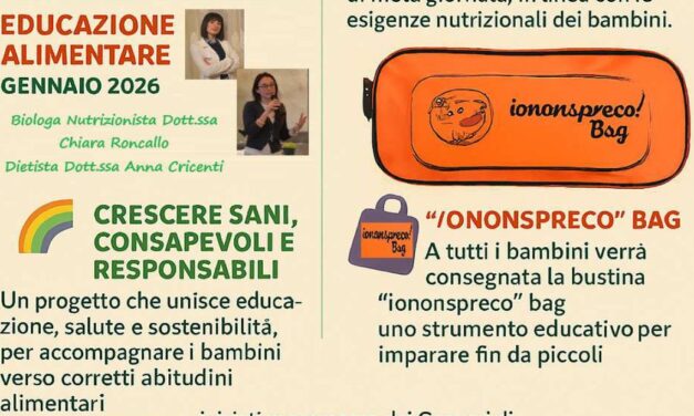 Diano Marina: avviato il progetto delle “Super Merende Bio” nelle scuole dell’infanzia