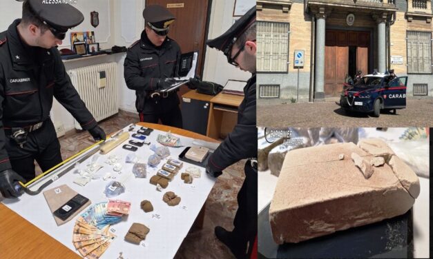 Sequestrati quasi 2 kg. di droga a Tortona, con  tre arresti. Ecco come e dove spacciavano. Il video