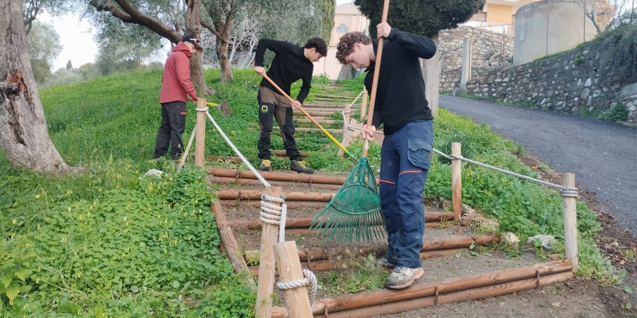 Progetto Erasmus a Cervo: per il sesto anno studenti francesi impegnati nella riqualificazione del verde. 