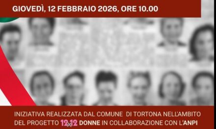 Giovedì a Tortona una bella iniziativa di Comune  Anpi