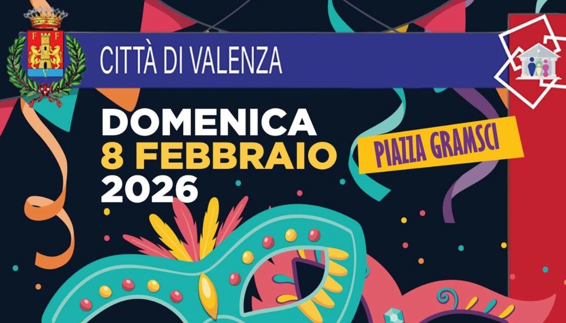 Domenica 8 febbraio, a Valenza si festeggia il carnevale con carri e gruppi in maschera