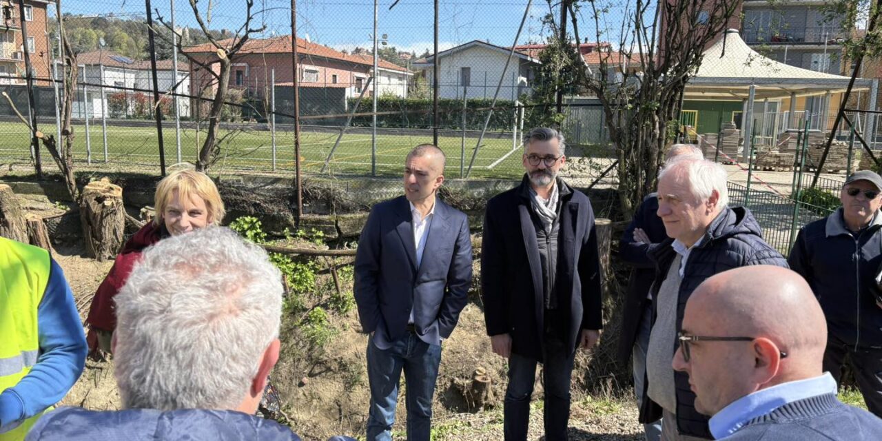 A Tortona i lavori al torrente Ossona oggetto di un sopralluogo da parte dell’assessore regionale