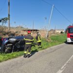 Ragazza alla guida di quest’auto rimane incastrata fra le lamiere, soccorsa dai pompieri di Tortona
