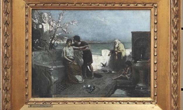 Questo dipinto di Cesare Saccaggi delle Collezioni Civiche di Tortona in mostra a Parma